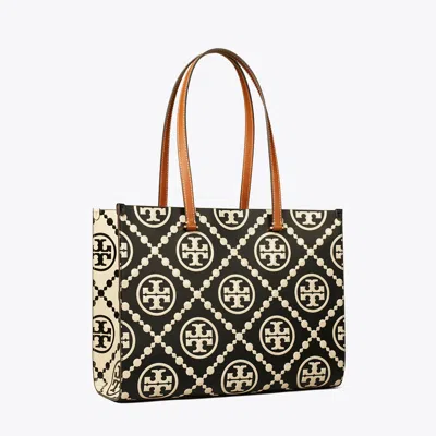 TORY BURCH T MONOGRAM CONTRAST EMBOSSED TOTE