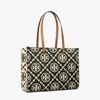 Tory Burch T Monogram Contrast Embossed Tote In Multi