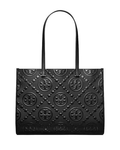 Tory Burch T Monogram Contrast Leather Tote