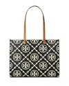 Tory Burch T Monogram Contrast Leather Tote