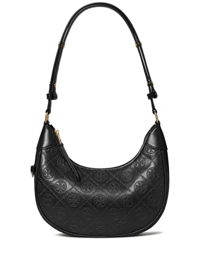 TORY BURCH T MONOGRAM CRESCENT SHOULDER BAG