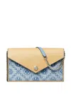 Tory Burch T Monogram Cross Body Bag In Blue