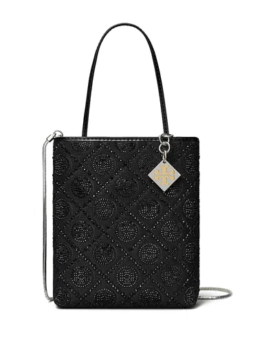 Tory Burch T Monogram Crossbody Tote In Black