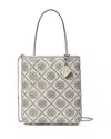 Tory Burch T Monogram Crossbody Tote In Gray