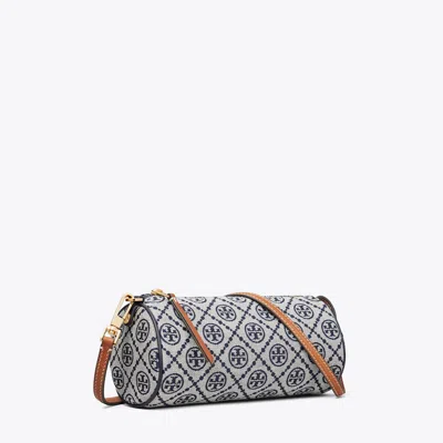 Tory Burch T Monogram Cylinder Bag In Blue