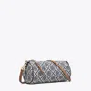 Tory Burch T Monogram Cylinder Bag In Blue