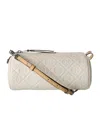 Tory Burch T Monogram Cylinder Bag In White