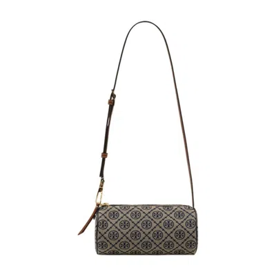Tory Burch T-monogram Cylinder Shoulder Bag In Blue