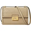 Tory Burch T Monogram Debossed Convertible Shoulder Bag In Fresh Clay