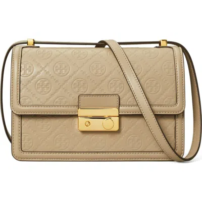 Tory Burch T Monogram Debossed Convertible Shoulder Bag In Fresh Clay