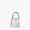 Tory Burch T Monogram Debossed Mini Bucket Bag In Blue