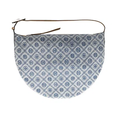 Pre-owned Tory Burch T Monogram Denim Balloon Bag 'powder Blue' | Women's Size Onesize