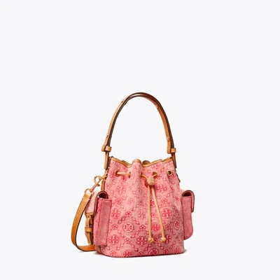 Tory Burch T Monogram Denim Bucket Bag