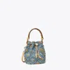 Tory Burch T Monogram Denim Embellished Mini Bucket Bag