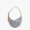 Tory Burch T Monogram Denim Small Balloon Bag In Blue