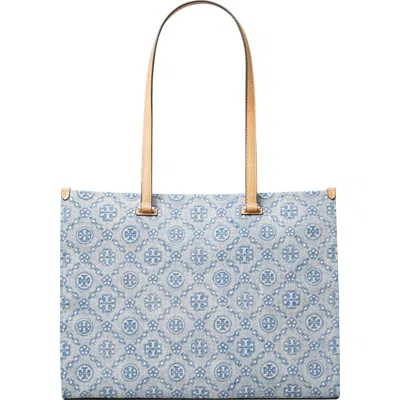Tory Burch T Monogram Denim Tote In Pattern