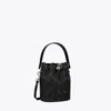 Tory Burch T Monogram Embellished Mini Bucket Bag In Black