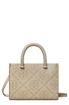 Tory Burch T Monogram Embossed Square Tote Bag In Fresh Clay