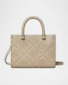 Tory Burch T Monogram Embossed Square Tote Bag In Fresh Clay