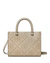 Tory Burch T Monogram Embossed Square Tote Bag In Fresh Clay/gold