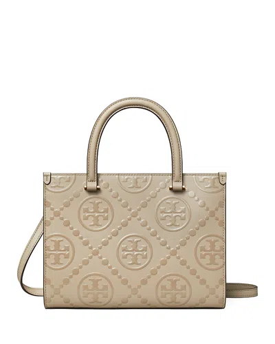TORY BURCH T MONOGRAM EMBOSSED SQUARE TOTE