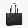 Tory Burch T Monogram Embossed Tote