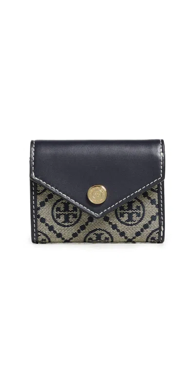 Tory Burch T Monogram Envelope Small Wallet Tory Navy In Blue