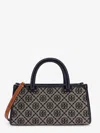 Tory Burch T Monogram E/w Fabric And Leather Bag