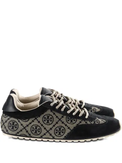 Tory Burch T Monogram Fiield Jacquard Sneakers In Blue