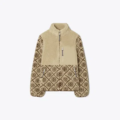 Tory Burch T Monogram Fleece Jacket In Multi
