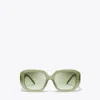 Tory Burch T Monogram Geometric Sunglasses In Brown