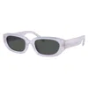 Tory Burch T Monogram Grey Rectangular Ladies Sunglasses Ty7219u 202387 52 In White