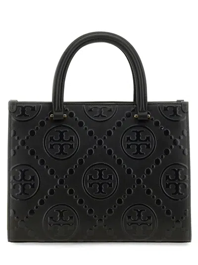 Tory Burch "t Monogram" Handbag In Black
