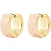 Tory Burch T-monogram Hoop Earrings In Multi
