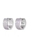 Tory Burch T-monogram Hoop Earrings In Silver