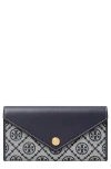 Tory Burch T Monogram Jacquard & Leather Trifold Envelope Wallet