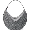 Tory Burch T Monogram Canvas Balloon Shoulder Bag In Tory Navy