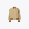 Tory Burch T Monogram Jacquard Bombér Jacket In Animal Print