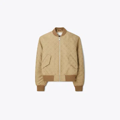 Tory Burch T Monogram Jacquard Bombér Jacket In Animal Print