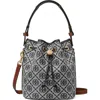 Tory Burch T Monogram Jacquard Bucket Bag In Tory Navy