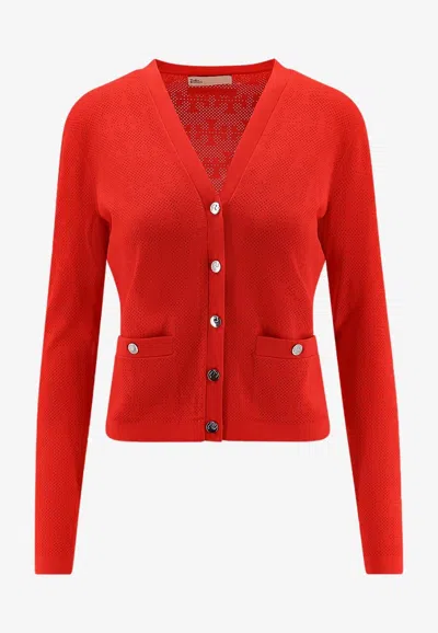 Tory Burch T-monogram Jacquard Cardigan