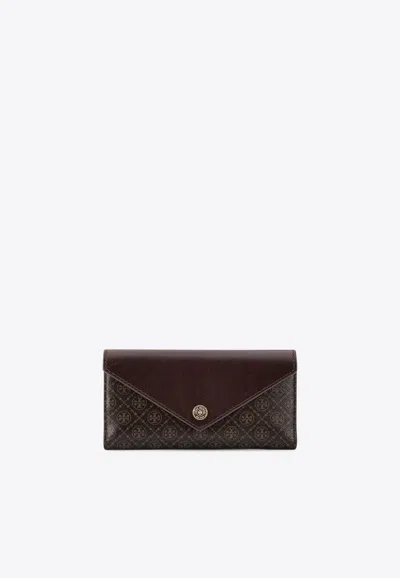 TORY BURCH T MONOGRAM JACQUARD ENVELOPE WALLET