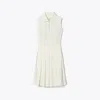 Tory Burch T Monogram Jacquard Pleated Golf Dress