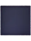 Tory Burch Jacquard-schal Mit T-monogramm In Blau