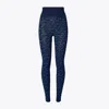 Tory Burch T Monogram Jacquard Seamless Legging In Dark Blue Prismatic T Monogram