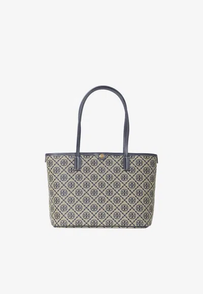 Tory Burch T Monogram Jacquard Tote Bag In Blue