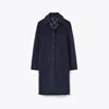 Tory Burch T Monogram Jacquard Wool Coat