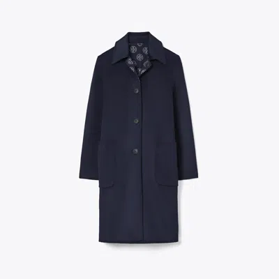Tory Burch T Monogram Jacquard Wool Coat