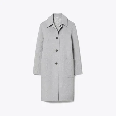 TORY BURCH T MONOGRAM JACQUARD WOOL COAT