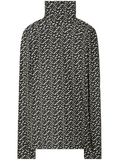 Tory Burch T Monogram Jersey In Schwarz